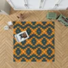 Orange Green Tribal Rug