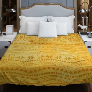 Orange Native American Ethnic Design Duvet Cover