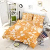 Orange Nouveau Rose Floral Bedding Set