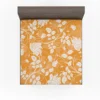 Orange Nouveau Rose Floral Fitted Sheet