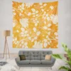 Orange Nouveau Rose Floral Wall Tapestry