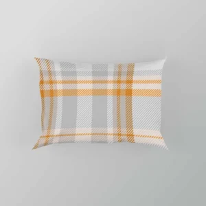 Orange Ombre Plaid Pattern Pillow Case