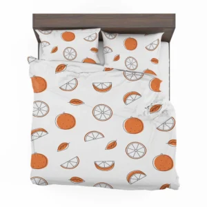 Orange Piece Seamless Design Bedding Set 2