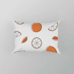 Orange Piece Seamless Design Pillow Case