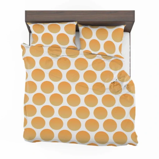 Orange Polka Dots Pattern Bedding Set 2