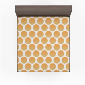 Orange Polka Dots Pattern Fitted Sheet