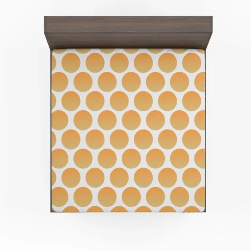 Orange Polka Dots Pattern Fitted Sheet