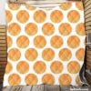 Orange Polka Dots Pattern Quilt Blanket