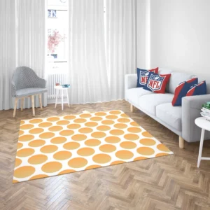 Orange Polka Dots Pattern Rug 2