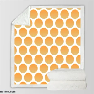 Orange Polka Dots Pattern Sherpa Fleece Blanket