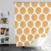 Orange Polka Dots Pattern Shower Curtain