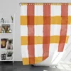 Orange Red Gingham Colorful Stripes Shower Curtain