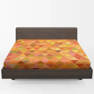 Orange Retro Crystal Glow Triangle Fitted Sheet 1