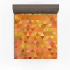 Orange Retro Crystal Glow Triangle Fitted Sheet