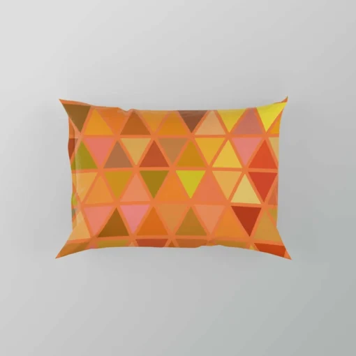 Orange Retro Crystal Glow Triangle Pillow Case