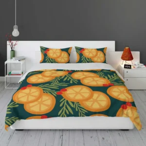 Orange Slice Cranberry Design Bedding Set 1