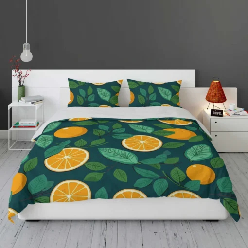 Orange Sliced Fruit Design Bedding Set 1