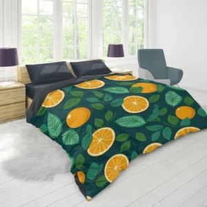 Orange Sliced Fruit Design Duvet Cover 1