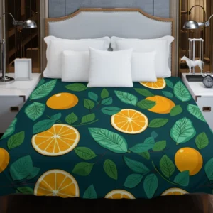 Orange Sliced Fruit Design Duvet Cover