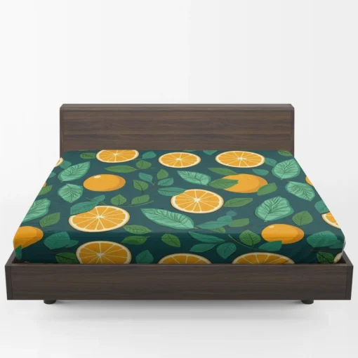 Orange Sliced Fruit Design Fitted Sheet 1