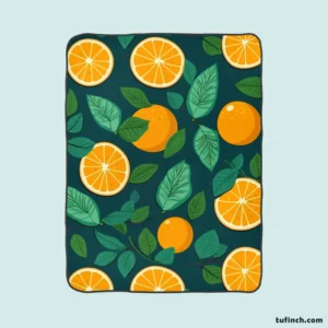 Orange Sliced Fruit Design Fleece Blanket 1