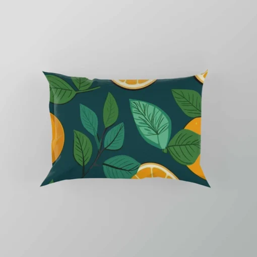 Orange Sliced Fruit Design Pillow Case