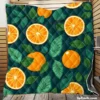 Orange Sliced Fruit Design Quilt Blanket