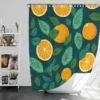 Orange Sliced Fruit Design Shower Curtain