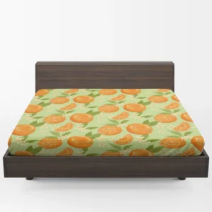 Orange Sliced Orange Plum Fitted Sheet 1