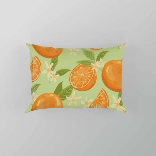 Orange Sliced Orange Plum Pillow Case