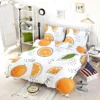 Orange Sliced Pattern Bedding Set