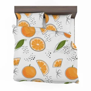 Orange Sliced Pattern Bedding Set 2