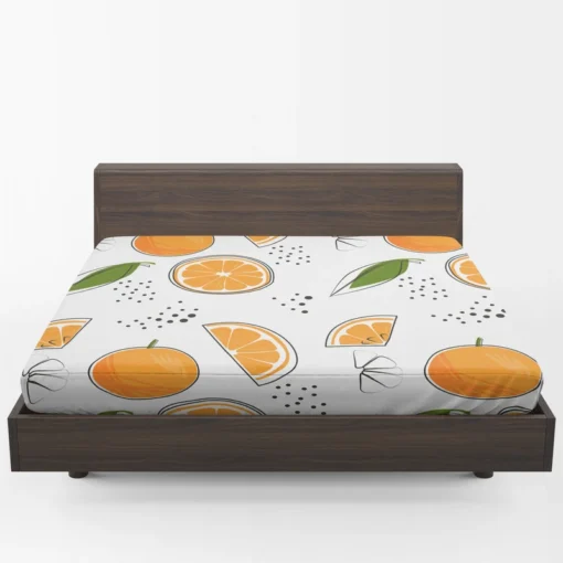 Orange Sliced Pattern Fitted Sheet 1