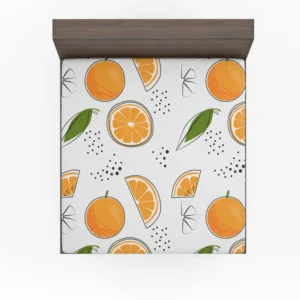 Orange Sliced Pattern Fitted Sheet