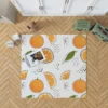 Orange Sliced Pattern Rug