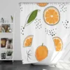 Orange Sliced Pattern Shower Curtain