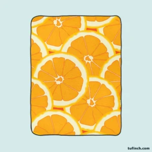 Orange Slices Pattern Fleece Blanket 1