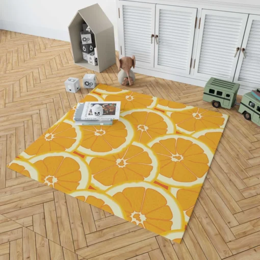 Orange Slices Pattern Rug 1