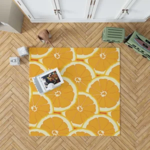 Orange Slices Pattern Rug