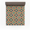 Orange Teal Green Geometrics Argyle Tribal Fitted Sheet