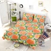 Orange Tulips Floral Pattern Bedding Set