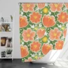 Orange Tulips Floral Pattern Shower Curtain