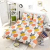 Orange Yellow Floral Pattern Bedding Set