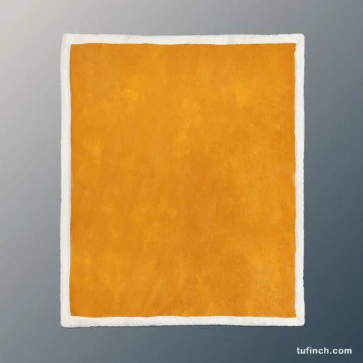 Orange Yellow Grainy Sherpa Fleece Blanket 1