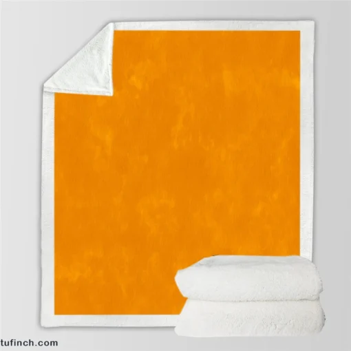 Orange Yellow Grainy Sherpa Fleece Blanket