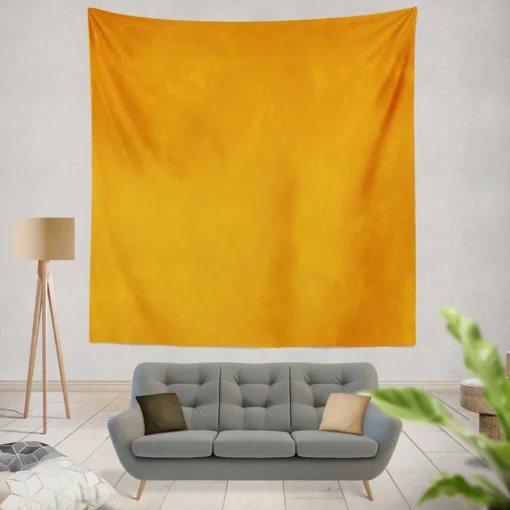 Orange Yellow Grainy Wall Tapestry