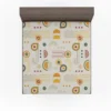 Orange and Yellow Flat Boho Geometric Pattern Fitted Sheet