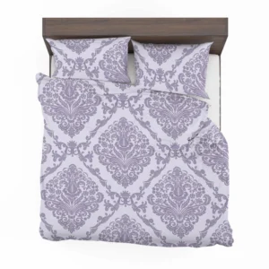 Orchid Purple Vintage Damask Bedding Set 2