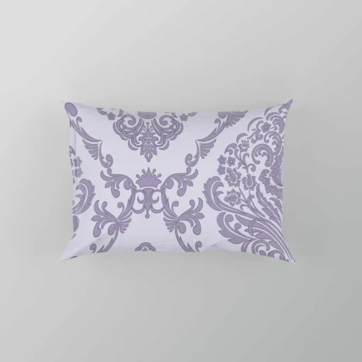 Orchid Purple Vintage Damask Pillow Case