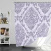 Orchid Purple Vintage Damask Shower Curtain